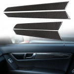 Skirta Mercedes Benz C klasė W204 2007 2008 2009 2010 2011 2012 2013 Anglies pluo&scaron;to vidaus durelių rankenos skydelio juostelės