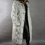 Moterų rudens žiemos ilgomis rankovėmis megztas megztinis, laisvalaikio gatvės aprangos džemperis su gobtuvu, plius dydis 5XL XXXXXL