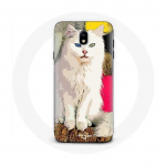 Coque pour Samsung Galaxy S5 Turc de van chat blanc aux yeux bleu et jaune