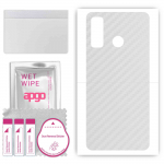 apgo Protective Skin Sticker for the back compatible with Tecno Spark 5 Pro, Wrap Film, Foil, Vinyl - Pattern Transparent Carbon