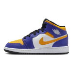 Air Jordan 1 Mid GS Lakers Vaikams Sportbačiai Violetiniai Tamsiai Concord Balti DQ8423-517 36.5