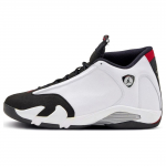 Air Jordan 14 Retro Black Toe 2024 Vyri&scaron;ki sportbačiai Balti Varsity-Raudoni Metaliniai Sidabriniai 487471-160 41