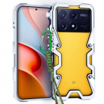 Metalinis aliuminio buferis Smūgiams atsparus dėklas skirtas Xiaomi poco X7 X6 pro neo X5 pro M6 Pro F5 F6 Pro F7 Ultra Aliuminio dėklai Dangtelis Buferis poco x7 pro 5G sidabras