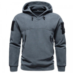 Vyri&scaron;kas storas poliarinio vilnos džemperis su gobtuvu Ruduo Žiema Vyri&scaron;kas gobtuvas Sportinis Juodas Vėjui atsparus Oversized Hoodie Vyri&scaron;kas Streetwear S pilka
