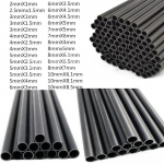 8 vnt./daug Naujas 3K anglies pluo&scaron;to vamzdelis 2mm/3mm/4mm/5mm/6MM/7MM/8MM/10MM keturračiams, daugiavirsūčiams (500 mm) 2x1mm black
