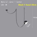Dirbtinės odos metalinis LED sietynas svetainei, valgomajam, miegamajam, barui, virtuvės salai &scaron;viestuvas, individualizuotas namų dekoro ap&scaron;vietimo įrenginys 1 Headlight
