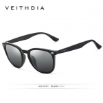 VEITHDIA Gamintojas Unisex Aluminium+TR90 Vyri&scaron;ki fotochrominiai veidrodiniai akiniai nuo saulės Akinių priedai Akiniai nuo saulės moterims 6116 juoda