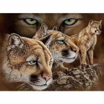5D &bdquo;pasidaryk pats&ldquo; deimantinis paveikslas Nuožmus Leopardinis deimantinis siuvinėjimas Siuvinėjimas kryželiu namų dekoras, rankų darbo dovanos Round 20x30cm