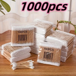 Populiarūs medvilniniai tamponai makiažui, specialūs makiažo &scaron;alinimui, dezinfekcijai ir ausų &scaron;alinimui, vienkartiniai higieniniai grožio tamponai 1000pcs