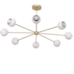 8 Light Modern Raw Brass sietyninis &scaron;viestuvas Fixture Ceiling Fixture Ital Light