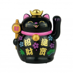 Saulės energija varomas Lucky Cat automobilio ornamentas animacinių filmų turtas ir klestėjimas kačių lėlės automobilio prietaisų skydelio apdaila Mieli banguojančių automobilių priedai