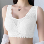 Seksuali pakelianti liemenėlė moterims permatoma nugara be nugaros liemenėlė braletė vir&scaron;us gėlėta braletė nėriniuota plona didelio dydžio be lankelių apatinis trikotažas 36/80