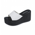 Moteri&scaron;ki plei&scaron;tai &Scaron;lepetės Vasaros paplūdimio platforma Sandalai Madingi &Scaron;lepetės Moteri&scaron;ki Prabangūs Auk&scaron;takulniai Batai &Scaron;lepetės Moteri&scaron;ki Zapatos De Mujer 34 smėlis