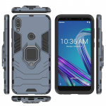 Tsimak smūgiams atsparus &scaron;arvų dėklas, skirtas ASUS Zenfone Max Pro M1 ZB601KL ZB602KL dėklui pir&scaron;to žiedo magnetizmo laikiklis Max Pro M1 dangtelis Max Pro M1 ZB601KL tamsiai mėlyna spalva