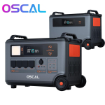Oscal PowerMax 6000 ne&scaron;iojama elektrinė 6000 W 3600 Wh LiFePO4 i&scaron;plečiamas saulės energijos generatorius su 4 x kintamos srovės lizdais With 1*BP3600 juoda