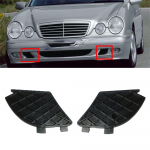 2x Priekinio buferio rūko žibintų grotelių apdailos MERCEDES W210 E320 E430 E55 1999-2003