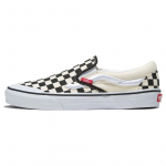 Vans Classic Slip-On 138 Sidestripe - Juodi languoti unisex sportbačiai VN000BW3BKC 37