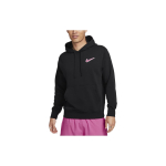 Nike Valentino dienos serijos logotipinis gobtuvas ilgomis rankovėmis džemperis vyri&scaron;kas džemperis juodas FZ5201-010 M