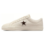 Converse One Star Pro žemi sportbačiai su silkės ra&scaron;tu - Egret Unisex sportiniai bateliai kremas Fresh-Brew A06655C 38.5