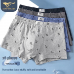 Qipilong Men's Printed Boxer Briefs 3XL (Waist 36.5-38", 171-193 lbs)