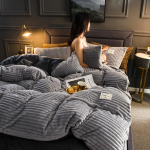 2025 Storas Magi&scaron;kas Vilnos Pieno Velveto Žiemos Patalių Komplektas - 4 dalių Antklodė ir Antklodės Užvalkalas 180*220cm Duvet Cover 1.8kg