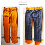 Karvės odos suvirintojo striukė: Atsparus kar&scaron;čiui, Apsaugantis nuo nudegimų, Apsauga nuo lankinio suvirinimo, Izoliuota oda suvirintojams.