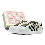 Adidas Originals Superstar 2 žemi krep&scaron;inio/riedlenčių batai Unisex Juodi Žali IH8659(TeamS1-S-BOX) 37⅓