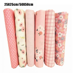 6 vnt. 25/50 cm DIY gėlių medvilninio audinio i&scaron; anksto i&scaron;kirpti siuvimo audiniai rankų darbo gėlių audinys siuvimui kratiniais rinkinys DIY 50 50cm balta