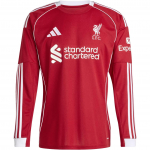 Adidas nemokamas pristatymas su adiClub Liverpool Fc 25/26 ilgomis rankovėmis namų mar&scaron;kinėliai JV6456 2XL raudona