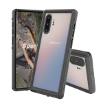 Skaidrus TPU telefono dėklas Galaxy Note 10 Plus Pilnas apsauginis Atsparus smūgiams Vandeniui atsparus Atsparus dulkėms Lauko sportui Apsauginis Galaxy Note10 Note 10 Plus juoda