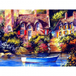 Senos pilies &bdquo;pasidaryk pats&ldquo; kri&scaron;tolinis pilnas 5D plastikinis deimantinis paveikslas kryželiu Siuvinėjimo rinkinys Meno mozaikos apvalus kalnų kri&scaron;tolas 20X30CM