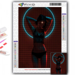 Deimantinis siuvinėjimas Cyberpunk Sexy Art 5D &bdquo;pasidaryk pats&ldquo; deimantų tapyba kryželiu kri&scaron;tolinis akmenukas Full Round 20X30CM