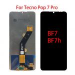 LCD ekranas Tecno Pop 7 Pro LCD ekranas jutiklinis ekranas skaitmenintuvas pilnas surinkimas keitimas juoda