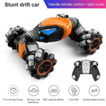 Naujas RC automobilis 4WD radijo valdymo kaskadininkų automobilio gestų indukcinis sukamas visureigis lengvos muzikos dreifuojantis žaislas dideliu greičiu laipiojantis RC automobilis Handle remote control 1 battery oranžinė