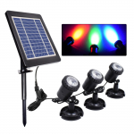 LED saulės prožektoriai vandeniui atsparūs saulės energija varomas sodo tvenkinio ap&scaron;vietimas &Scaron;iltas baltas vejos kiemo ap&scaron;vietimas RGB Color