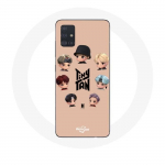 Coque pour Samsung Galaxy A51 5G BTS TinyTAN Animation Affiche RM Jin Suga J-Hope Jimin V Et Jungkook
