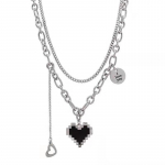 Kpop Vintage Harajuku Goth Metal Heart Kaklo grandinės Choker Grunge Kaklo papuo&scaron;alai Moterims Egirl Cosplay Estetiniai aksesuarai Papuo&scaron;alai