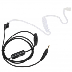 3.5mm In ear Headset Earpiece Earphone Headphone Walkie talkie Ear Piece (Black) juoda