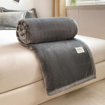 Mink&scaron;tas pledas &Scaron;ilti koralinio fliso pledai Gėlėti Animaciniai Kletuoti Žieminis paklodė Lovatiesė Sofa Mesti Mechaninis skalbimas Laisvalaikio uždangalas 180x200cm pilka