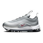 Nike Air Max 97 PS Silver Bullet 2023 Vaikams Sportbačiai Metalinis Sidabro Spalvos Varsity-Raudonos Baltos FB2963-001 29.5