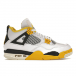 Air Jordan 4 Retro Vivid Sulphur moteri&scaron;ki sportbačiai, balti kokoso pieno antracitas AQ9129-101 35.5
