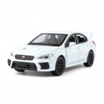 1 modeliavimas:30 Subaru WRX STI lenktyninio automobilio modelis Atitraukiamas garsas &scaron;viesa Aliuminio lydinio lietas Berniukui Vaikams žaislinė transporto priemonė Dovana Kolekcija balta