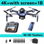 LSRC GT8 FPV Dronas Profesionalus 8K HD Trys Kameros 5G Wifi Be&scaron;epetėlis Variklis Oro Fotografija Optinio Srauto RC Kvadrokopteris 4K + 1 battery