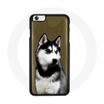 Coque pour Iphone 7 Plus Chien Husky Blanc