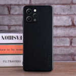 Dėklas Xiaomi Redmi 12 4G coque Prabangus tekstilė Oda oda mink&scaron;ta TPU kietas PC telefono dangtelis skirtas Xiaomi Redmi 12 4G dėklas funda Redmi 12 4G juoda
