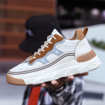 Mada 2024 Nauji Laisvalaikio Teniso Vyri&scaron;ki Batai Tendencija Universali Storas Padas Sportbačiai Komfortas Kvėpuojanti Oda Bėgimo Batai Zapatillas De Hombre 39 smėlis