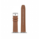 Originalus odinis dirželis Apple Watch S10 - Pirmo sluoksnio karvės odos laikrodžio dirželis Kvadratinė uodega Patvarus Verslui skirtas S7/8/9-45mm ruda