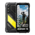 OSCAL PILOT 5 Tvirtas mobilusis 5G Android 16 15000mAh 8GB RAM 256GB ROM I&scaron;manusis telefonas Only cell phone juoda