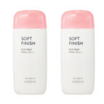 MISSHA All Around Safe Block Soft Finish Sun Milk SPF50+ PA+++ 70ml x2 &ndash; Lengvas, riebalų i&scaron;siskyrimą reguliuojantis matinis apsauginis nuo saulės pienelio rinkinys