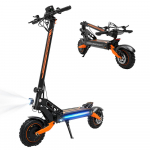 iScooter W12 Suaugusiųjų Elektrinis Motoroleris Dvigubi Varikliai 1500W*2 Galingas Variklis 52V25AH Baterija 11 colių Visureigio Padangos Visureigis Sulankstomas E-Motoroleris juoda